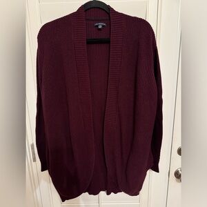 American Eagle Outfitters burgandy cardigan size large